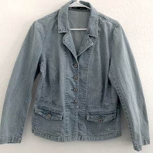 VINTAGE BLUE WILLI'S DENIM JEAN JACKET CLASSIC FIT Y2K BOHO THRIFT WESTERN MED